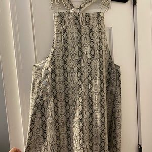 Snakeskin overall dress